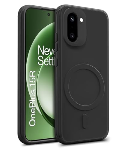 Image of WOW IMAGINE Back Case Cover for 1+ OnePlus 15R 5G | Soft Matte Silicone Case| Slim Fit & Shockproof | Camera Protection Bumper Cover (Black)