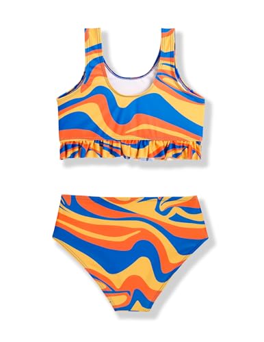 Image of Arshiner Girls Bikini Beach Swimwear 2 Piece Swimsuits Floral Printing Bathing Suits