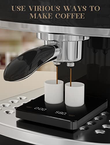 Ecorelax Digital Coffee Scale, Rechargeable Pour-Over Coffee Scale With Timer, Drip Espresso Scale With Touch Sensor Operation And Invisible Screen, Measures In Grams, Ounces, And Milliliter Blue #TOP6