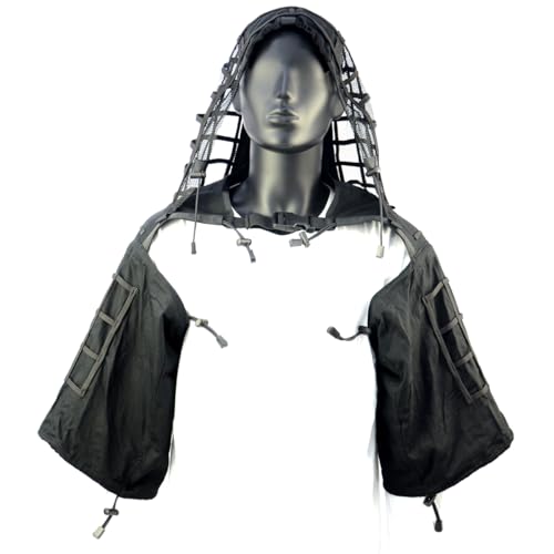 LytHarvest Ghillie Suit Foundation, Tactical Sniper Coats/Viper Hoods (Black)