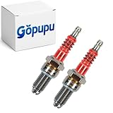 High Performance D8TC Iraurita Spark Plug 3 Electrode Replacement for CG 125cc 150cc 200cc 250cc Gasoline Engine 4 Stroke CF250 D8TC D8RC D8RTC Dirt Bike Go Kart Moped Scooter ATV Motorcycle 2Pcs
