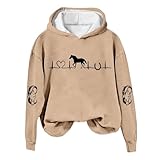 QJDFLL Geschenke FüR Ehemann EIN lässiger Kapuzenpullover ohne Taschen und mit bedrucktem Oberteil für(Khaki,S)