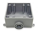 Weatherproof Box, 2Gang, 3/4 in Hub, PVC