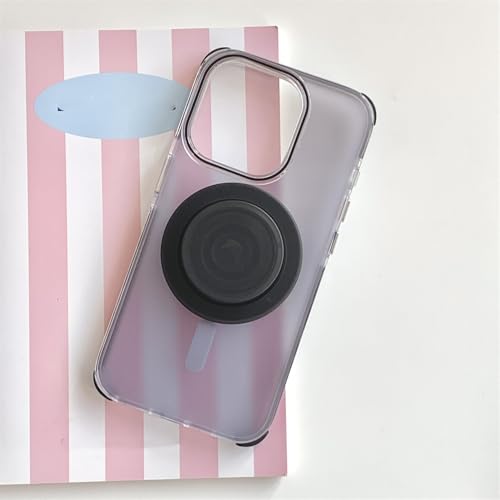 Coque support magnétique iPhone 15 Pro antichoc mate finition translucide
