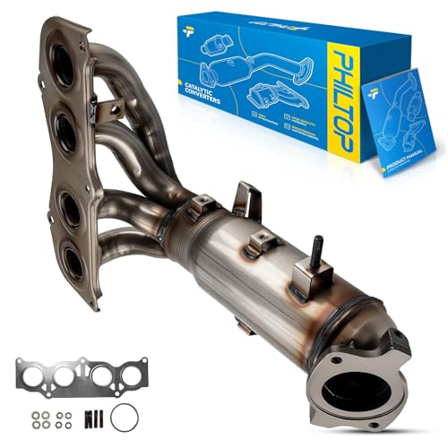 PHILTOP Exhaust Manifold Catalytic Converter Kit for 2002-2006 Camry/Solara 2.4L