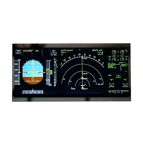 ToysWeltX Rowsfire A108 V2 PFD-ND-E/WD Home Flight Deck Panel Integriertes All-in-One-Sekundärdisplay Für Peripheriegeräte Für Flugsimulationsspiele Kompatibel Mit MSFS 2020 Und MSFS 2024.