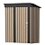 GUNJI 5 x 3 FT Shed Outdoor Storage Shed Metal Garden Shed with Lockable Door Outside Waterproof Tool Shed for Backyard, Patio, Lawn (Brown)