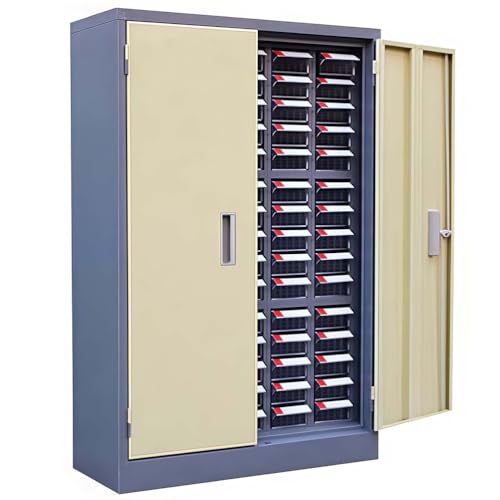 Organizzatore di parti - Armadio in acciaio inox con cassetti ed etichette per l'organizzazione di utensili e hardware