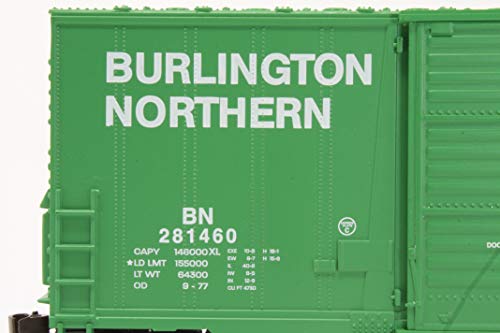 Bachmann Trains - High-Cube Box Car With Sliding Door - Burlington Northern (Green) - Ho Scale #TOP2