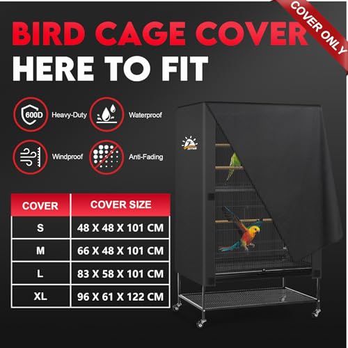 Housse de cage à oiseaux imperméable filet de protection pour cage à perroquet 600D - 5