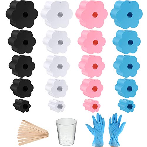20 Pieces Cup Turner Foam Set Tumbler Foam Inserts for 1/2 Inch PVC Pipe, Tumbler Spinner Foams Elastic Sponge for 10 oz to 30 oz Tumblers Crafting with 4 Measuring Cups, Gloves and 10 Stirrers