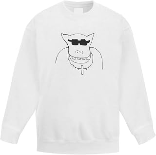 Azeeda 'Gangster Hippo' Kid's Sweatshirt/Jumper (12-13 Years) (KW00065237)