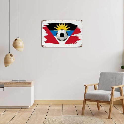 Panneau aluminium de football Barbuda, plaque décorative durable
