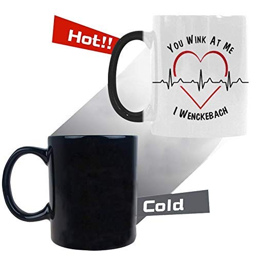R&H You Wink at Me, I Wenckebach Coffee Mug - Funny Quote Mug Morphing Changing Color Heat Reveal Coffee Tea Cup (11oz)