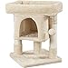 Topeakmart Cat Tree with Extra Large Plush Perch, Soft Cat Condo & Sisal-Covered Scratching Posts for Large Cats, Kittens Cats, 23.5 Inches, Light Gray