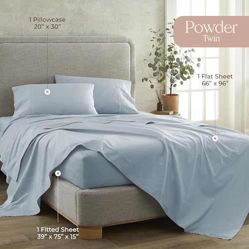 Image of Whisper Organics 100% Organic Cotton Bed Sheets with Deep Pocket 3 Pc. Set