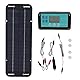 Tyenaza Schwarzes Solarpanel, 20-W-Solarzelle Mit Wasserdichtem MPPT-Controller – Optimale Ladelösung Für Wohnmobil, Heim, Fahrzeug, Reisen, Camping