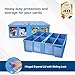 BCW Collectible Card Bin – Blue | Holds 3200 Cards | Includes 4 Dividers | Storage for Pokémon, MTG & Sports Cards