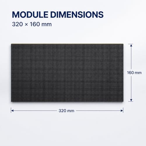 Image of P1.25 COB Indoor LED Display Module, 20 Pack 320 x 160mm Flip-Chip LED Screen Panels, 256 x 128 Pixels, 3840Hz, Front Service LED Video Wall Modules for Conference Rooms