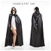 VGLOOK Unisex Hooded Halloween Christmas Cloak Costumes Party Cape Black
