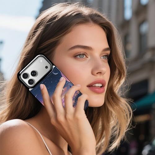 Étui portefeuille iPhone 17 espace rétro idée cadeau originale