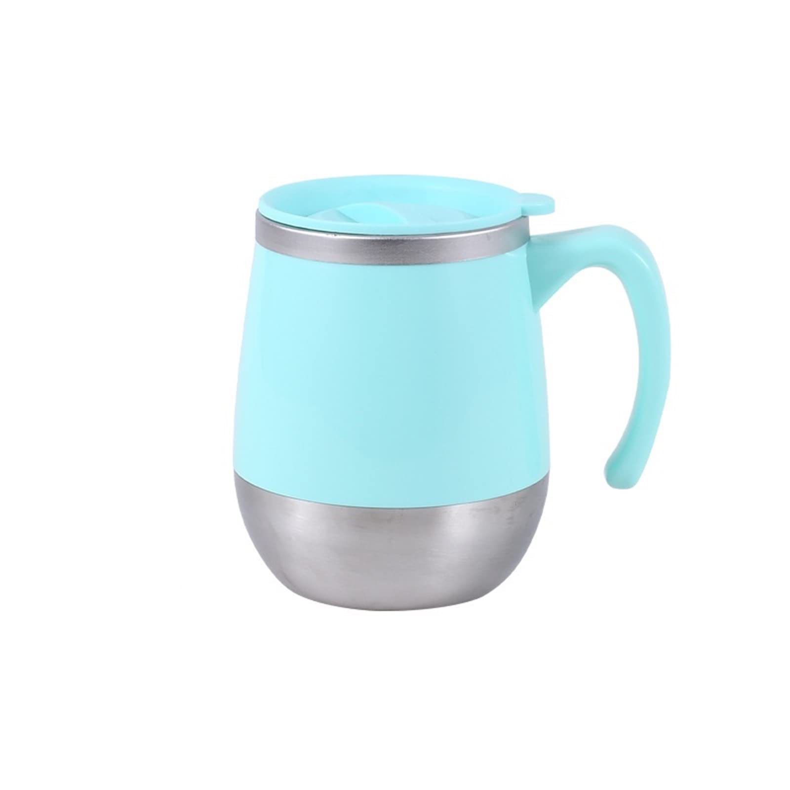 Taza de Café, Taza Térmica de Viaje, Taza térmica de doble pared de 500ml con tapa, tazas de café y cerveza, taza de agua del té portátil for viaje y Camping, vaso aislado(Light blue)