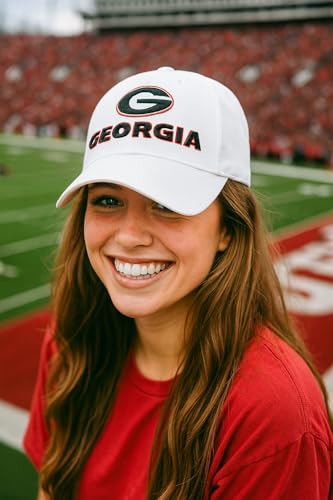 Gorra blanca ajustable University Georgia MVP Bulldogs miniatura 2