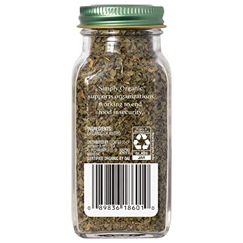 Simply Organic Cilantro Leaf, Cut & Sifted, Certified Organic | 0.78 Oz | Coriandrum Sativum L. #TOP1