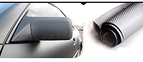 F & B LED LIGHTS Silver 3D Carbon Fiber Film Twill Weave Vinyl Sheet Roll Wrap (12" X 60", Silver)