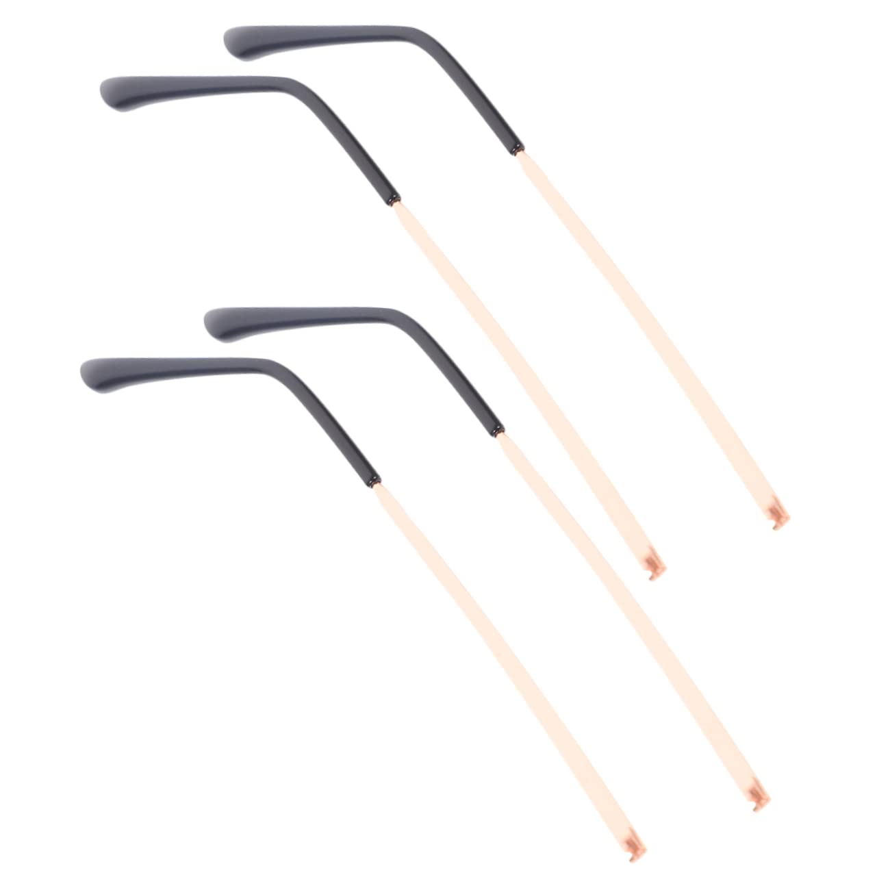 Baluue 10paires Jambes De Lunettes De Soleil Métal Remplacement Pour Lunettes Accessoires Élégants Et Antidérapants Doré