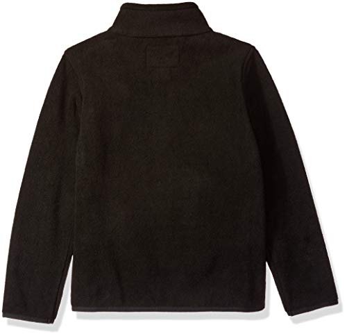 Amazon Essentials Girls' Polar Fleece Full-Zip Mock Jacket, Black, Medium #TOP1