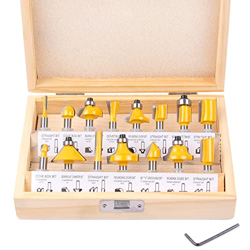 Lot De 100 Embouts De Défonceuse 1/4" Carbure - Pour Travail Du Bois, Coupe, Rainurage