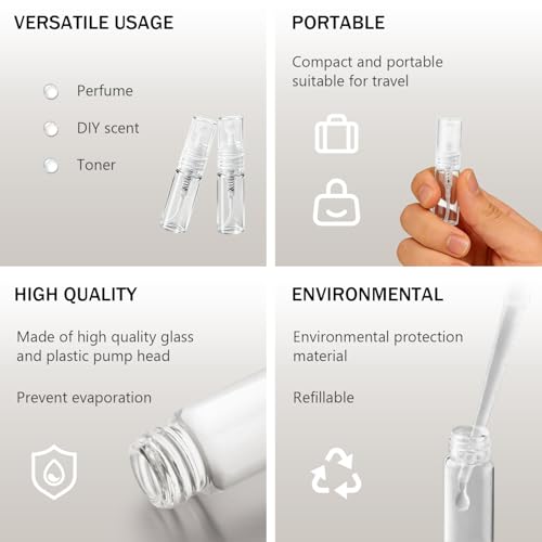 Elfenstal Mini Clear Atomizer Spray Bottle - Travel Essential