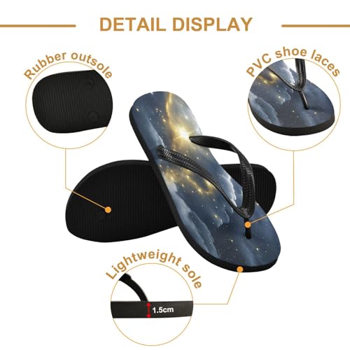STAYTOP Dreamlike Universe Like Sky Flip Flops Sandals of Men's & Women's,Sandals Beach Slippers Shower Slides2