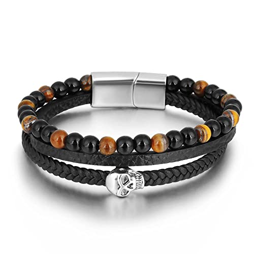 Herren Lederarmband Schwarz | Geflochtenes Armbänder Cover