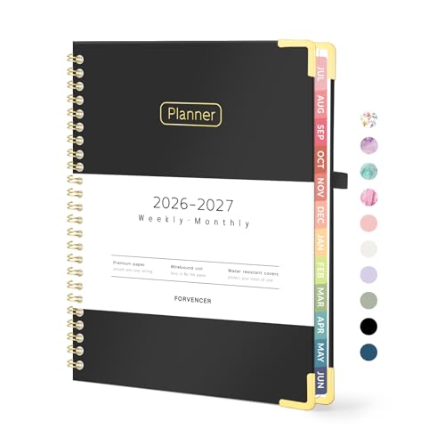 Agenda académica 2026-2027 Forvencer semanal y mensual de 6x8 pulgadas con pestañas