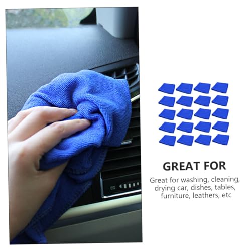 Microfibre bleu sans peluches GARVALON serviettes pour essuyage sans rayures