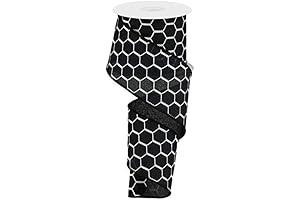 Craig Bachman Chicken Wire Canvas Wired Edge Ribbon - 10 Yards (Black,...