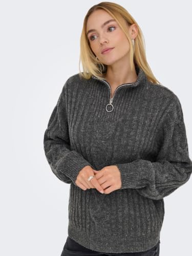 JDY JDYANDREA L/S Zip Cable Pullover KNT – Ansicht 6