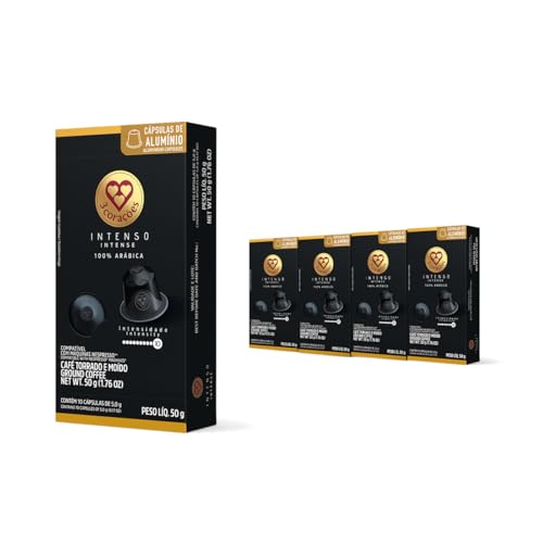 3 Corações Pack Cápsulas de Café Intenso, Compatíveis com Nespresso, contém 40 un 3 Corações Pack Cápsulas de Café Intenso, Compatíveis com Nespresso, contém 40 un