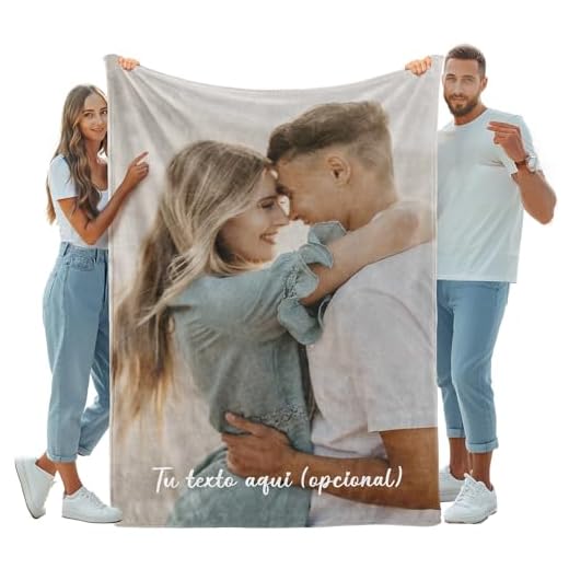 iDIY Manta Personalizada con Foto y Texto - Mantas Personalizadas para Mujer, Hombre, Pareja y Familia - Regalos Personalizados para San Valentín, Día del Padre y Día de la Madre - 1 Foto