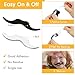 MOWPOG 66 PCS Novelty Fake Mustache Self Adhesive Beard, Costume Mustaches Stickers for Cosplay, Party Accessories, Halloween, Christmas, Funny Fake Facial Hair Mustaches for All Age (22 Classic)