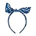 Fun Express - Bandana Print Bow Headband Blue 1 pc for Fourth of July - Apparel Accessories - Hats - Head Boppers - Fourth of July - 1 Piece