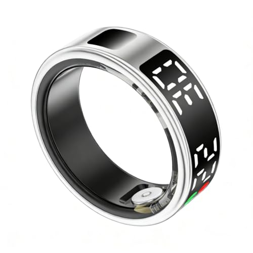 Image of Smart Health Ring for Women Men Fitness Tracker with Heart Rate, Blood Oxygen, Blood Pressure, Sleep Monitoring, Step Counting, IP68 Waterproof for iOS and Android, No APP Fee, Platinum 7