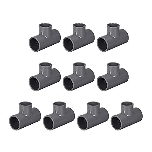 Sourcingmap 401 Series - Tubo de PVC para instalación en T (40 unidades, 10 unidades), color gris