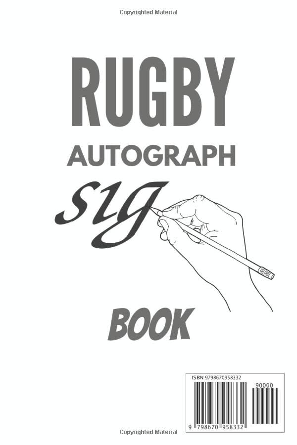 Miniatura 2 de Rugby autograph book Booklet allowing you to collect autographs of rugby players Format 6 X 9 inches Suitable for a child who is a rugby fan ...