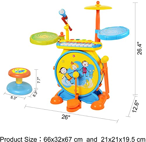 image for BAOLI 2-in-1 Children Musical Instrument Boy & Girl Electronic Rock Ro