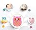 FuWinet 2 PCS Owl LED Plug in Night Light for Kids- Wall Lamp Take Good Care Children Sleep Light Sensor Auto Controlled Nightlights for Baby Nursing (Blue+Pink)