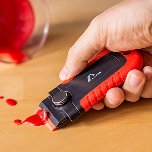 Amazy Raschietto per vetro con lame in plastica e