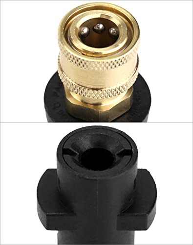 QWORK Hochdruckreiniger Adapter, 1/4\ Messing Schnellkupplung, Geeignet für Hochdruckreinigern der Kärcher K-Serie K2, K3, K4, K5, K6, K7